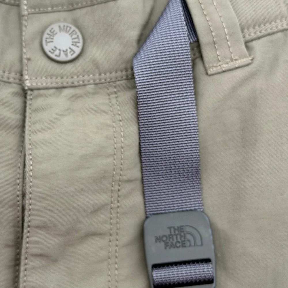 The North Face Mens Olive Green Nylon Cargo Hiking Shorts Size 34 Belted T338
